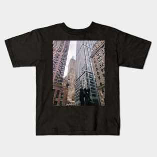 New York City Financial District Skyscrapers Kids T-Shirt